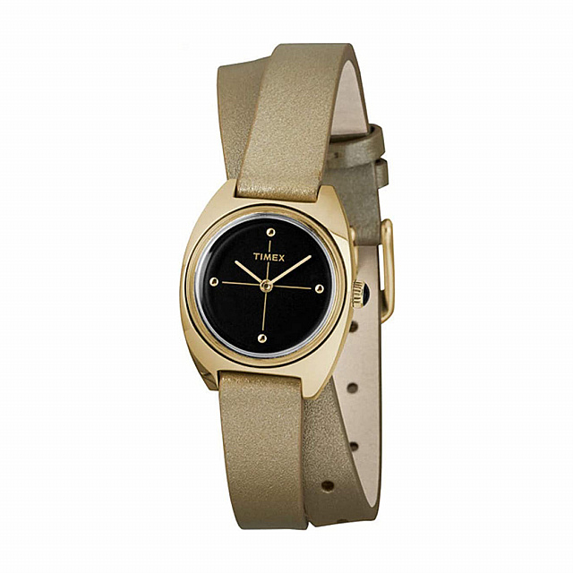 Milano Double-Wrap 24mm Leather Strap - Gold-Tone